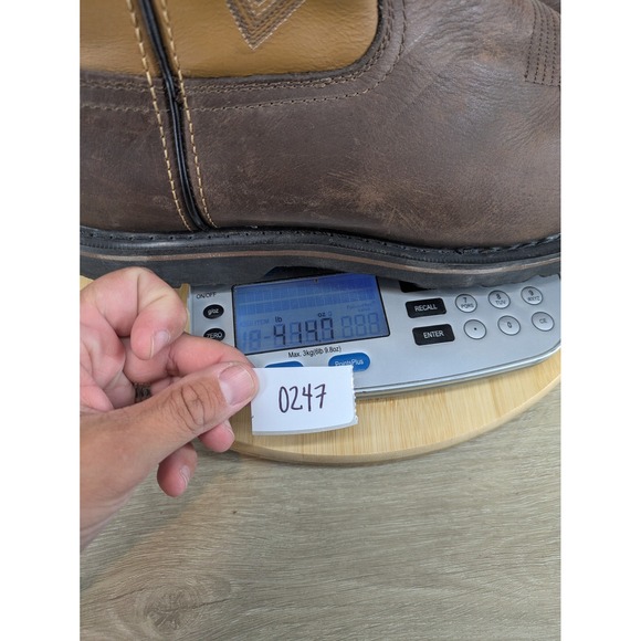 Laredo Mens 11EW Brown Leather Western Work Boots Steel Toe 11" Dax‎ - Picture 13 of 13